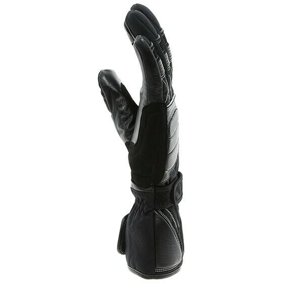 Weise Grid Waterproof Leather Textile Mix Motorcycle Motorbike Glove - Black
