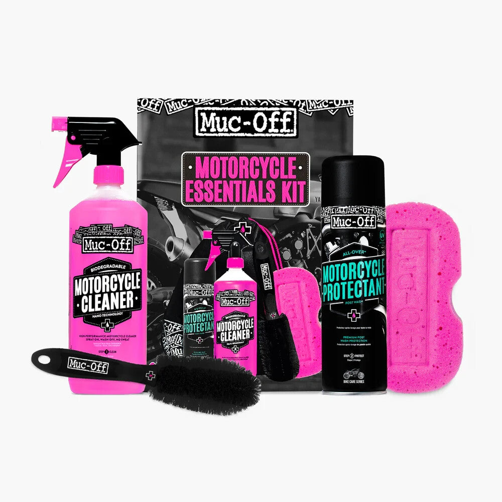 Muc-Off Motorcycle Motorbike Essentials Cleaning Kit Perfect Stocking Filler