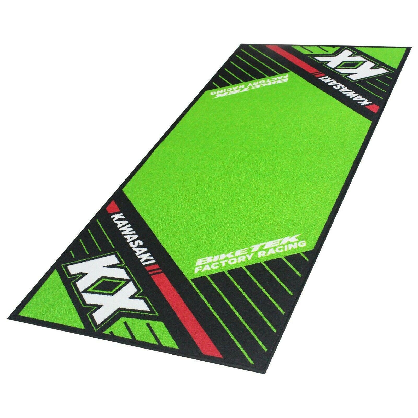 Bike Tek Kawasaki Motorcycle Motorbike Workshop Garage Mat Series 6 190 x 80 cm