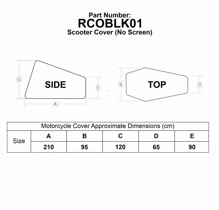Bike It Nautica Outdoor Scooter Rain Cover for Scooters Without Screens