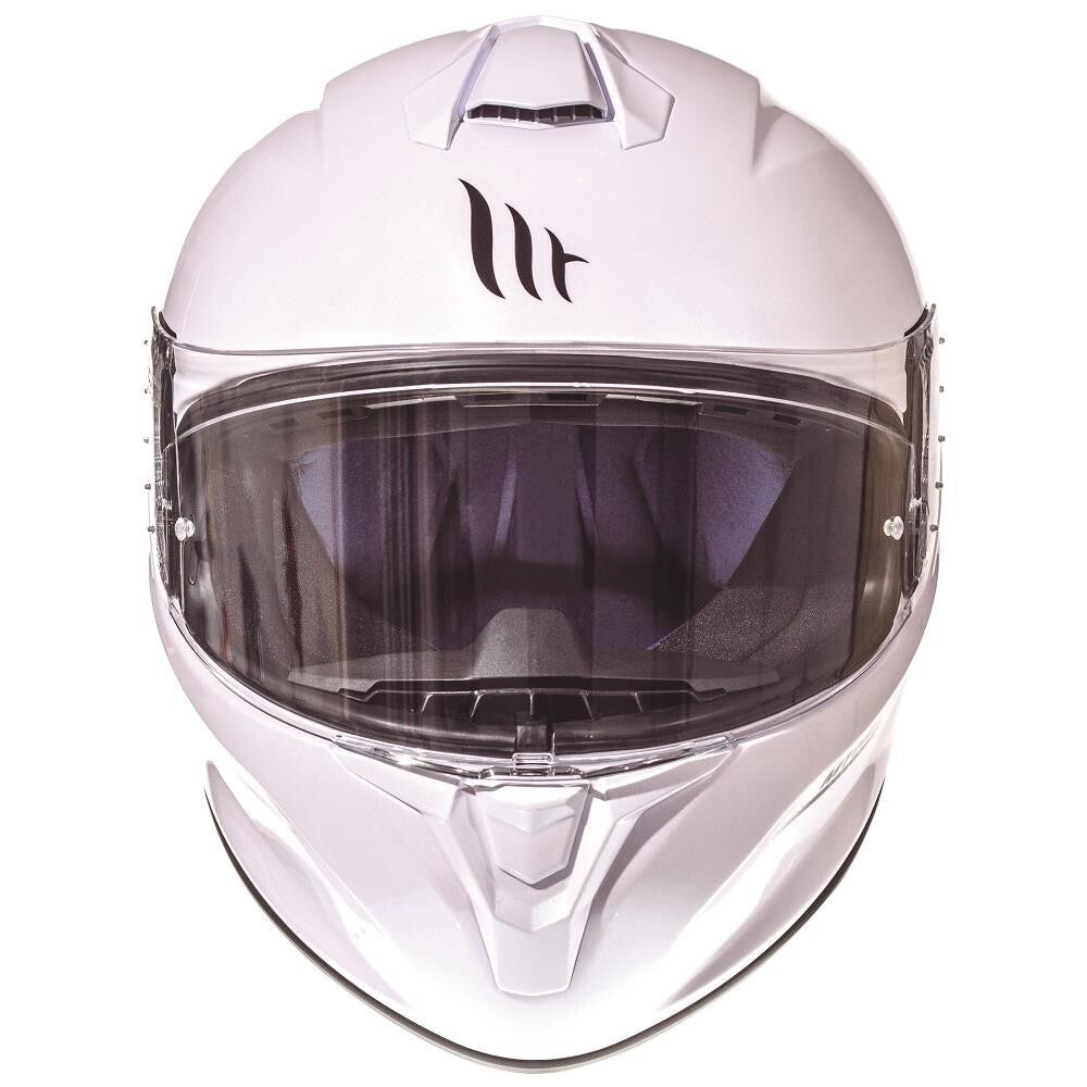 MT Targo Full Face Motorcycle Helmet Solid A0 Gloss Pearl White