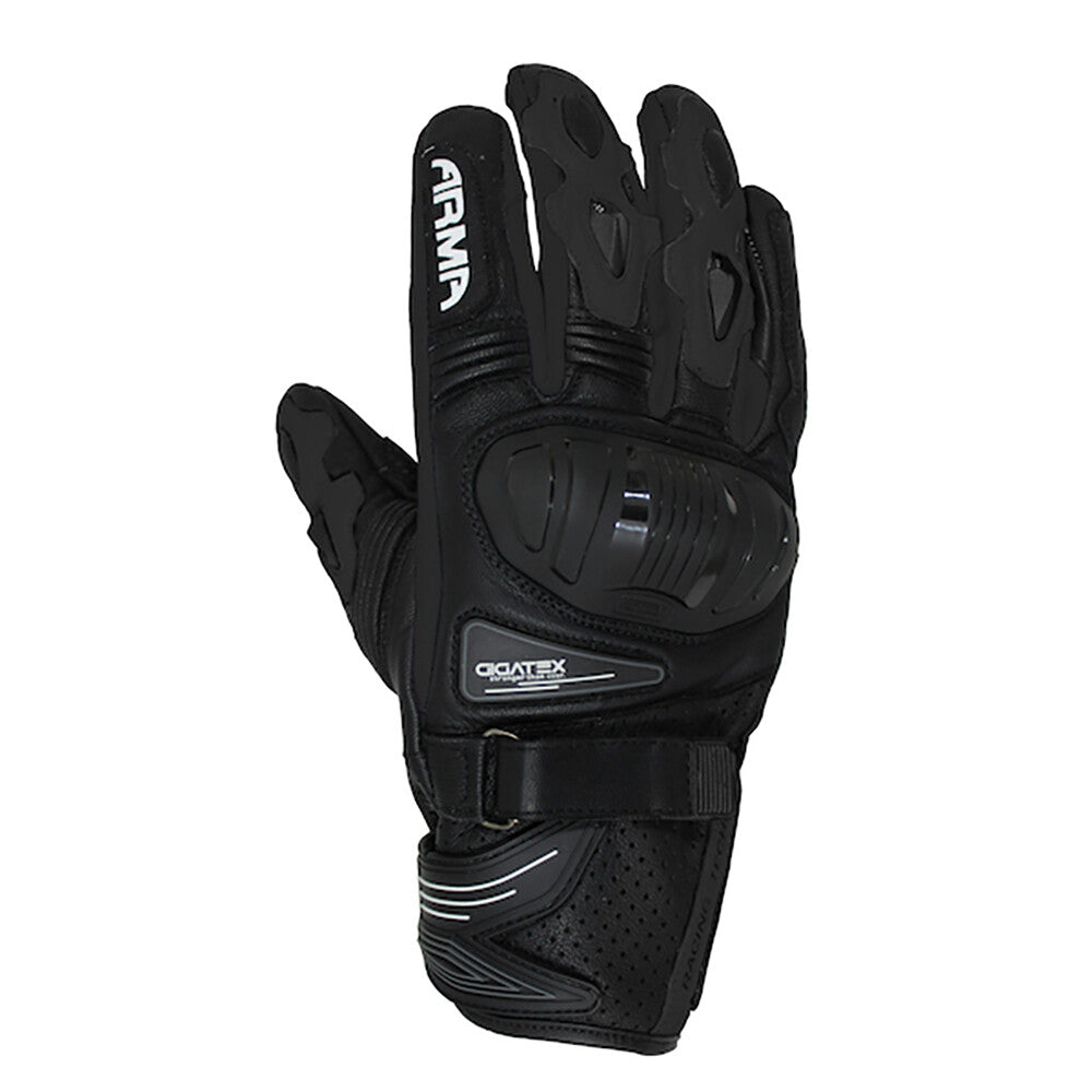 ARMR Moto Shiro S880 Aramid Lined Motorcycle Motorbike Sports Glove - Black