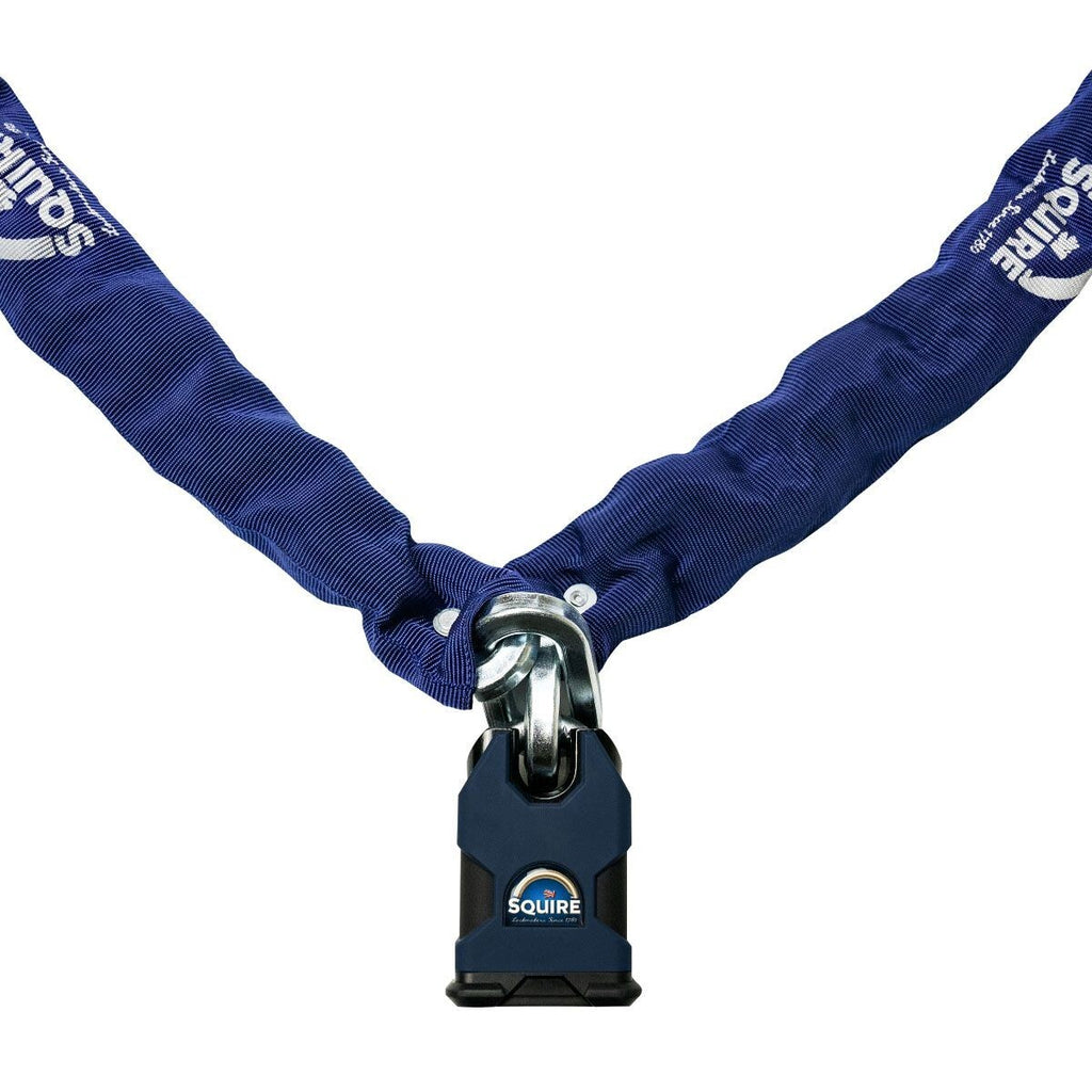 Motorcycle Bicycle Squire Immense XL 2 meter Chain 50mm Padlock - Gold/Diamond