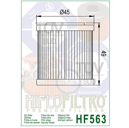 Hiflo Filtro HF563 Motorcycle Motorbike Oil Filter Replaces Aprilia Husqvarna