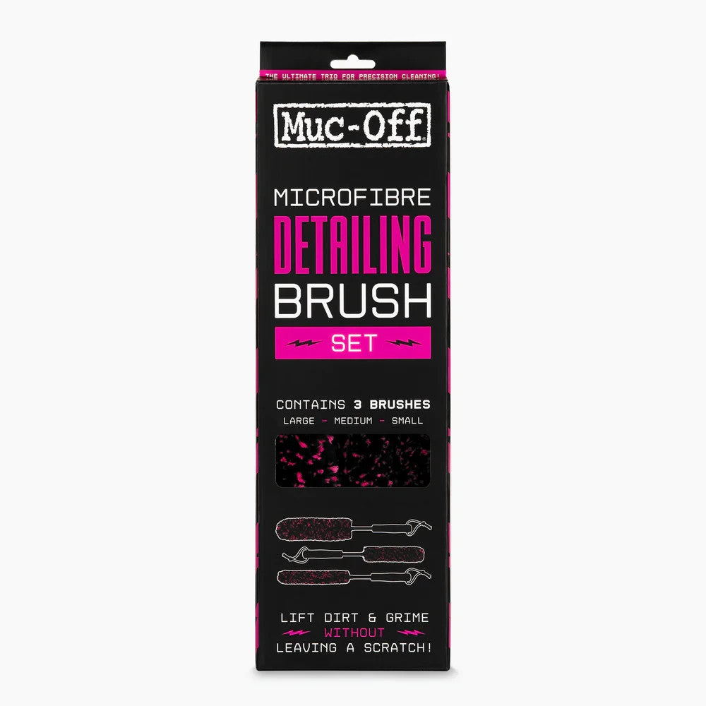 Muc-Off Ultra Soft Microfibre Cleaning Detailing Brush Set x 3