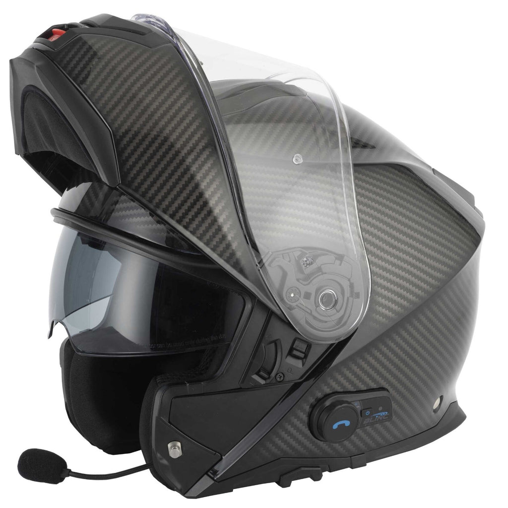 Vcan H272 Blinc Atlas FWC Motorcycle Bike Flip Modular Intercom Installed Helmet