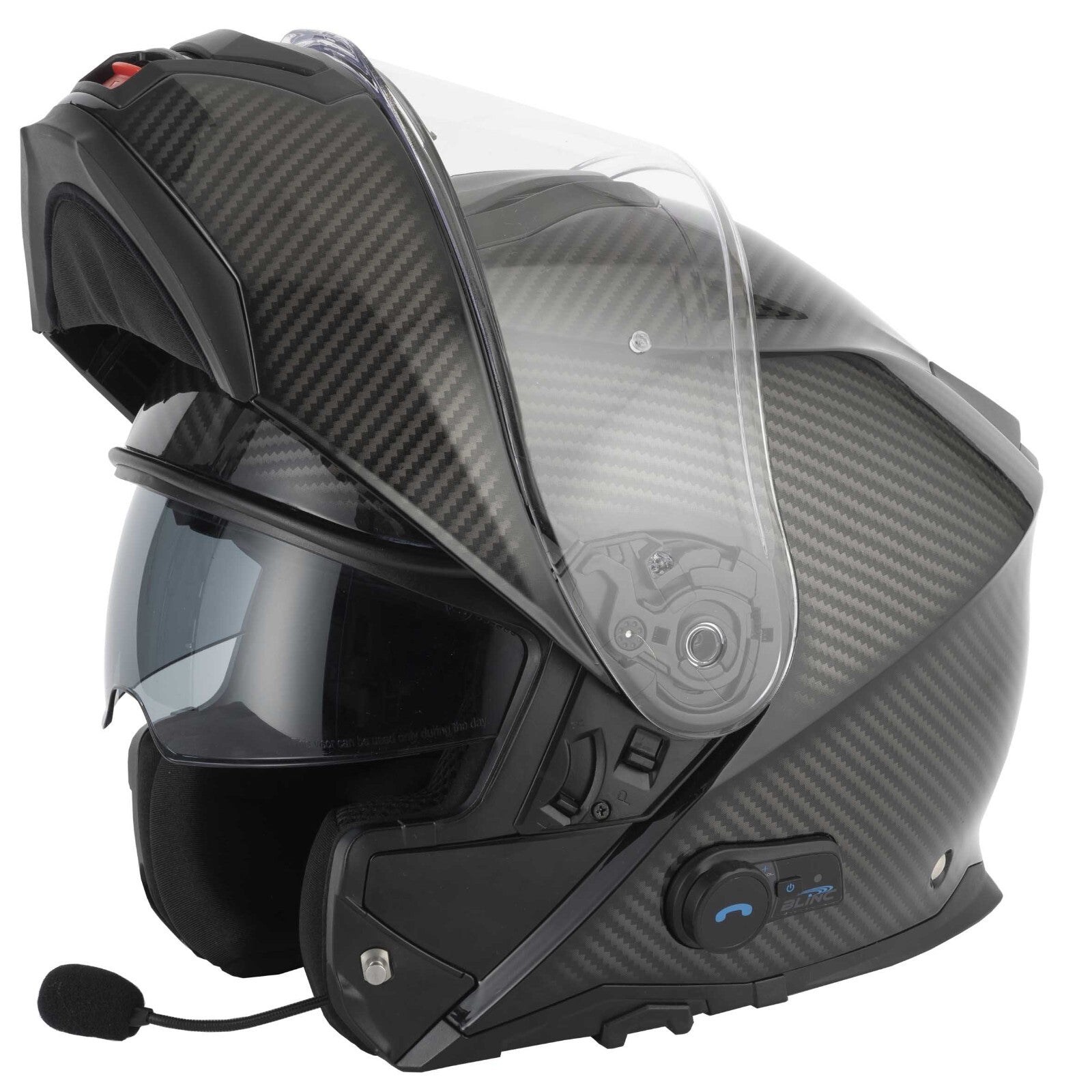 Vcan H272 Blinc Atlas FWC Motorcycle Bike Flip Modular Intercom Installed Helmet