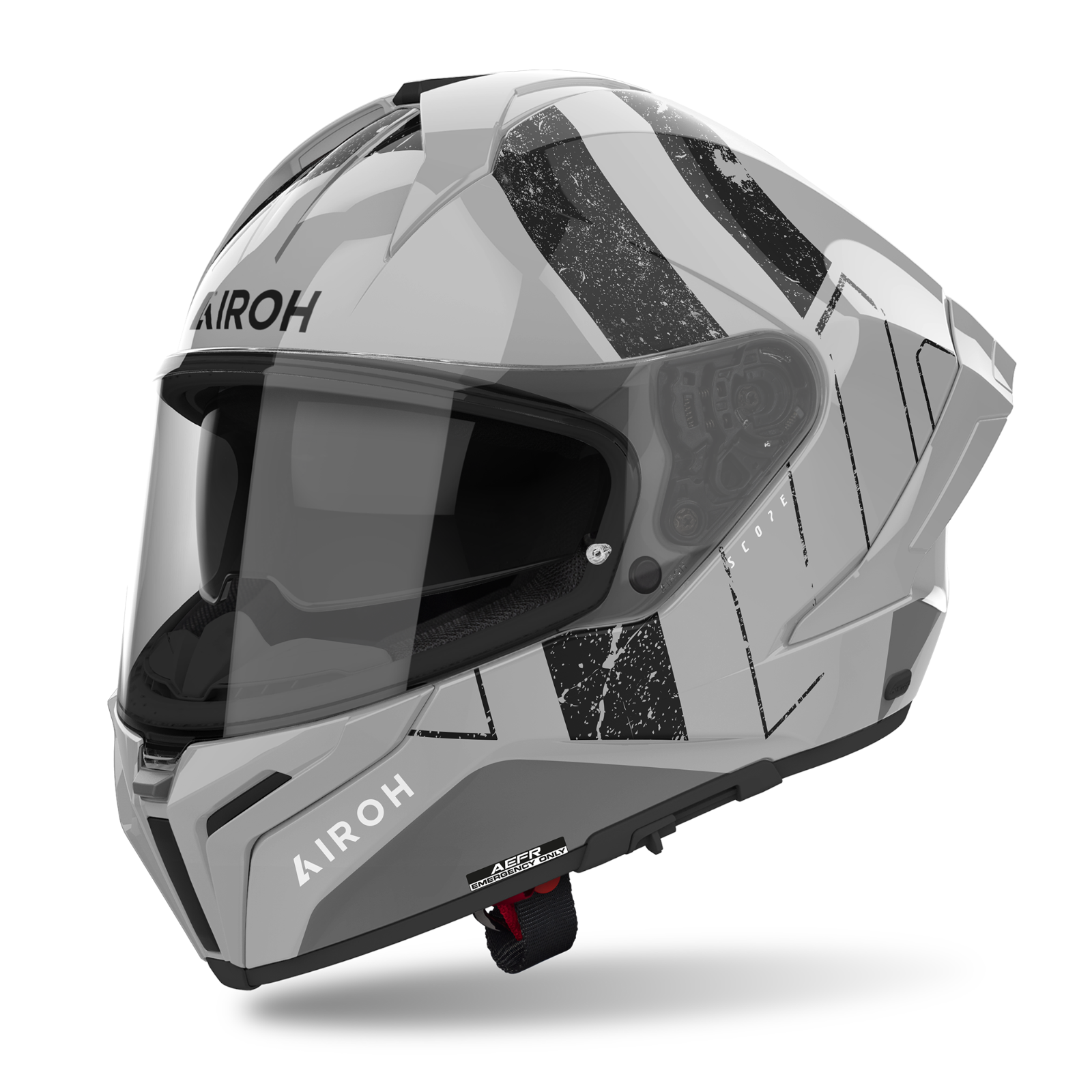 Airoh Matryx Full Face ECE2206 Motorcycle Motorbike Helmet Scope Light Grey
