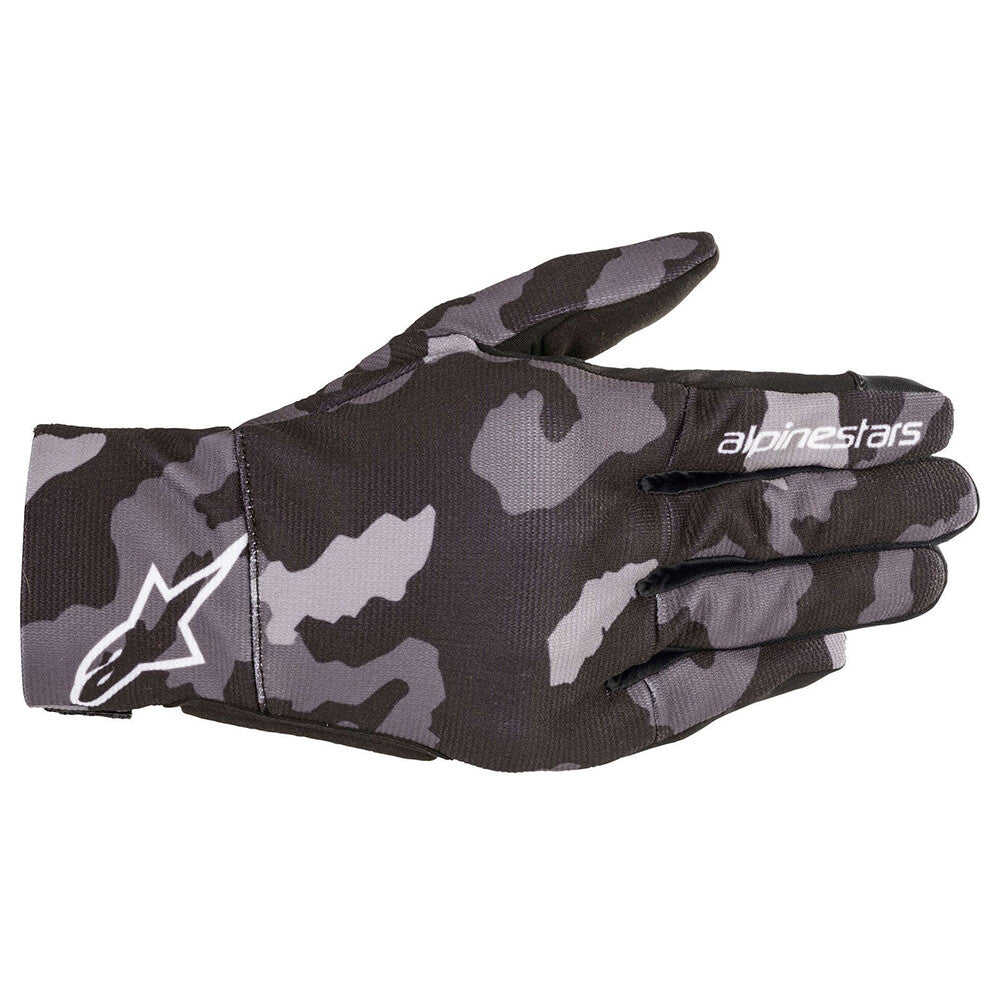Alpinestars Reef Lightweight Mesh Summer Motorcycle Motorbike Glove Grey Camo
