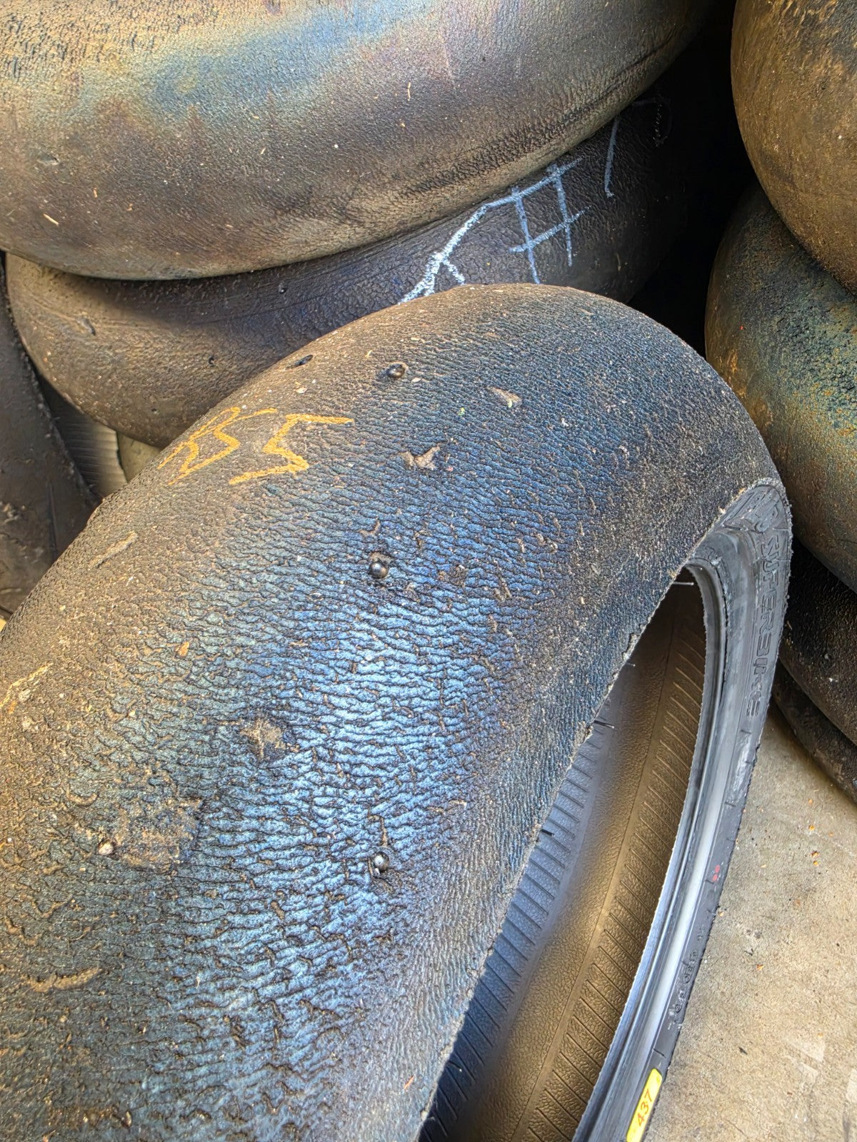 Pirelli Diablo Superbike SC1 200/60-17 Used BSB Scrub Motorcycle Tyre - RS5