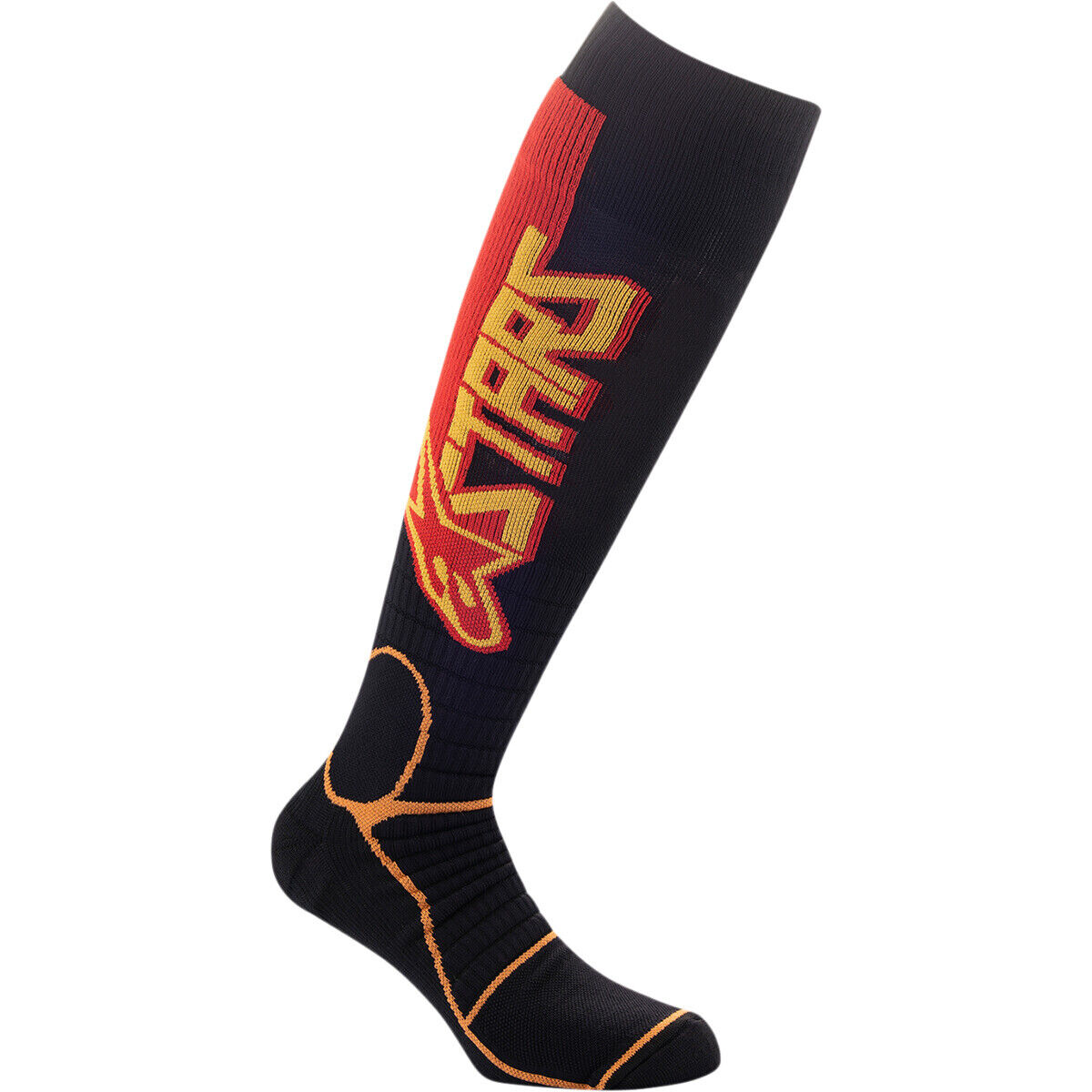 Alpinestars MX Pro Off Road Motorcycle Motorbike MX Socks Black Orange Red