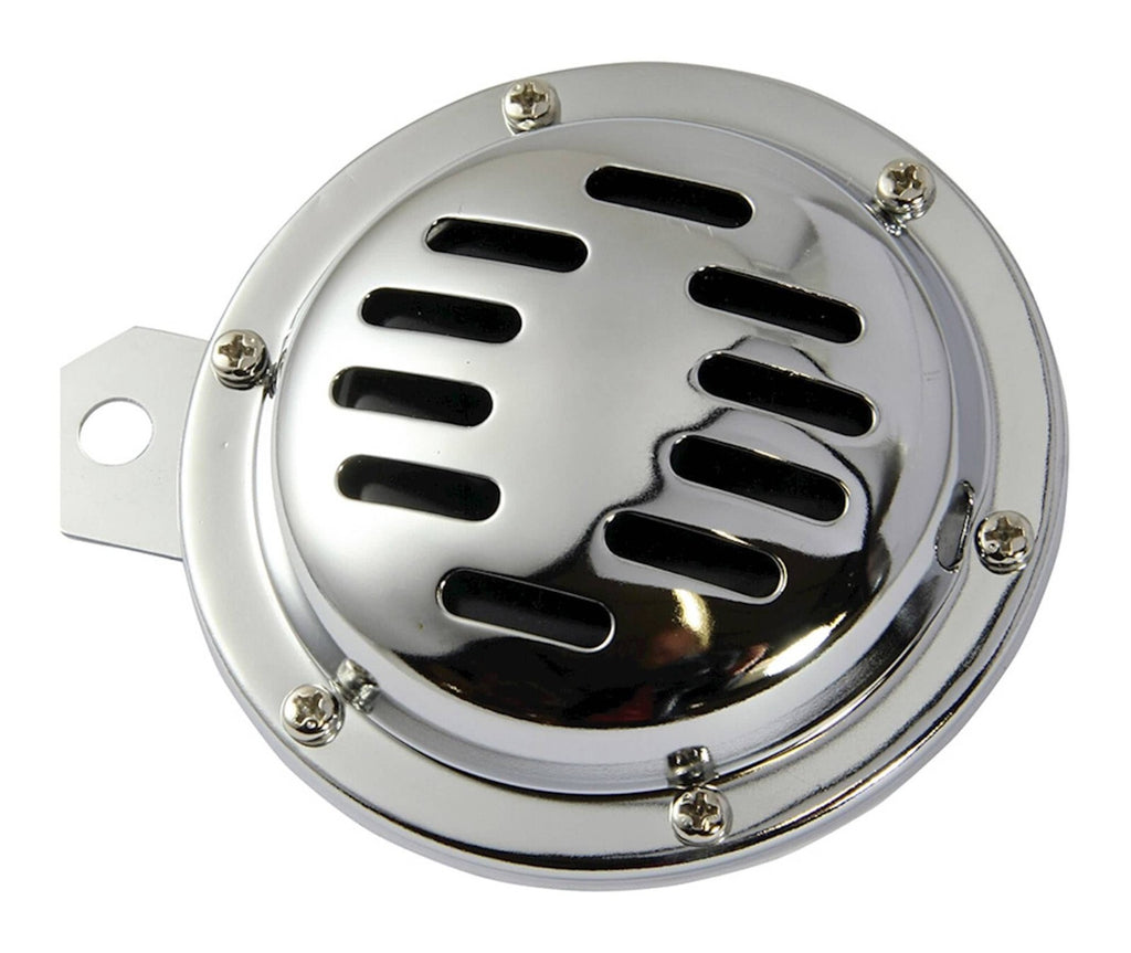 Bikeit 12v 100mm Motorcycle Motorbike 105db Horn - Slitted Chrome