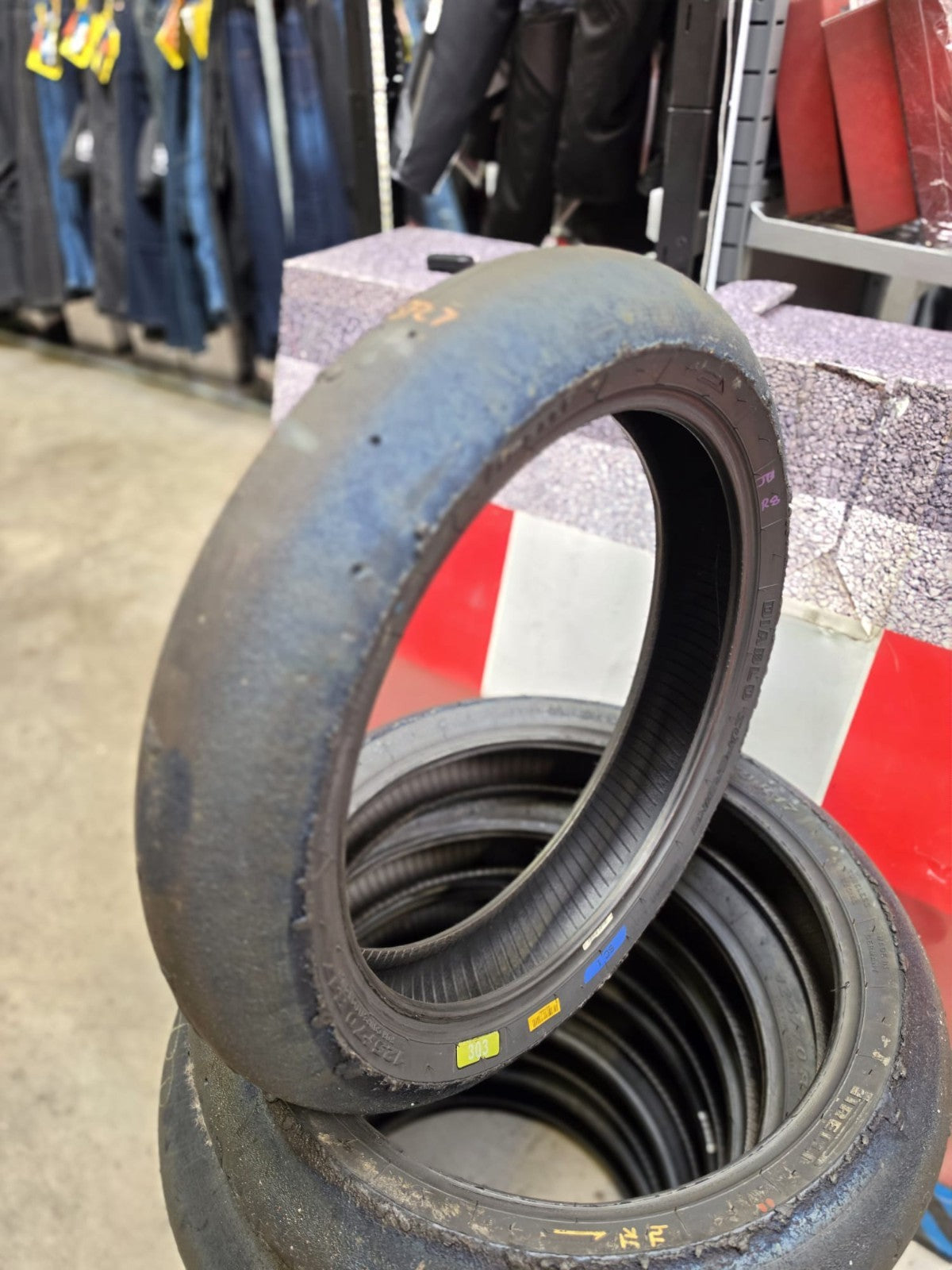 Pirelli Diablo Superbike SC1 125/70-17 Used BSB Scrub Motorcycle Tyre - SF27