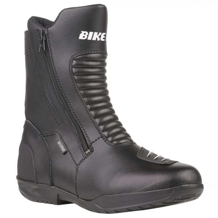 Bike It Preto Black Mid Length Waterproof Motorcycle Motorbike Boots