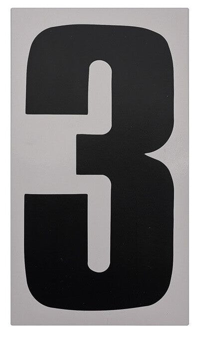 Bike It 6 Inch Motorcycle Motorbike Race Numbers - Black - 10 Pack