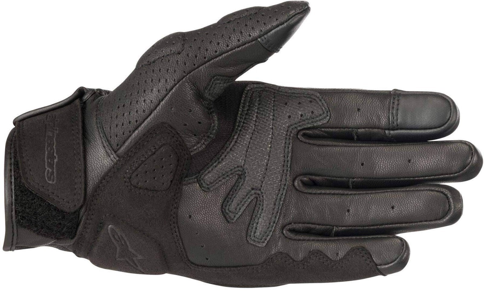 Alpinestars Mustang v2 Leather Motorcycle Motorbike Vented Gloves Black White