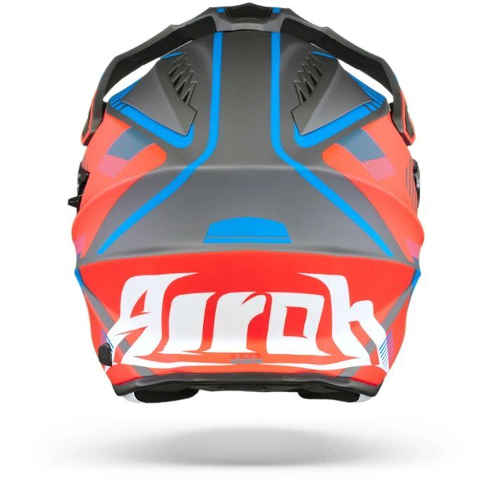 Airoh Commander Adventure ACU Gold Motorcycle Motorbike Helmet Matt Red Blue