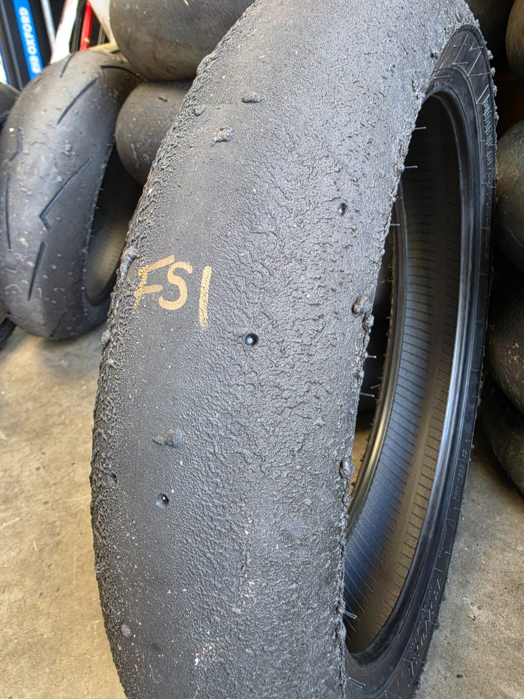 Pirelli Diablo Superbike SC1 125/70-17 Used BSB Scrub Motorcycle Tyre - FS1