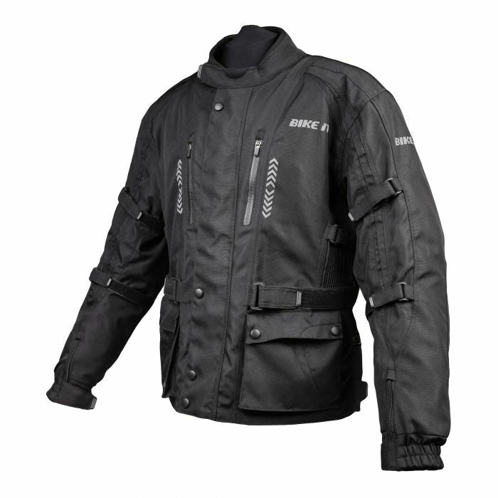 Bike It Triple Black All Weather Waterproof CE AA Motorcycle Motorbike Jacket