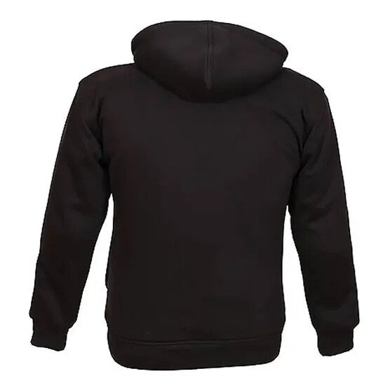 Weise Stealth CE AA Armoured Zip Front Motorcycle Motorbike Hoodie - Black