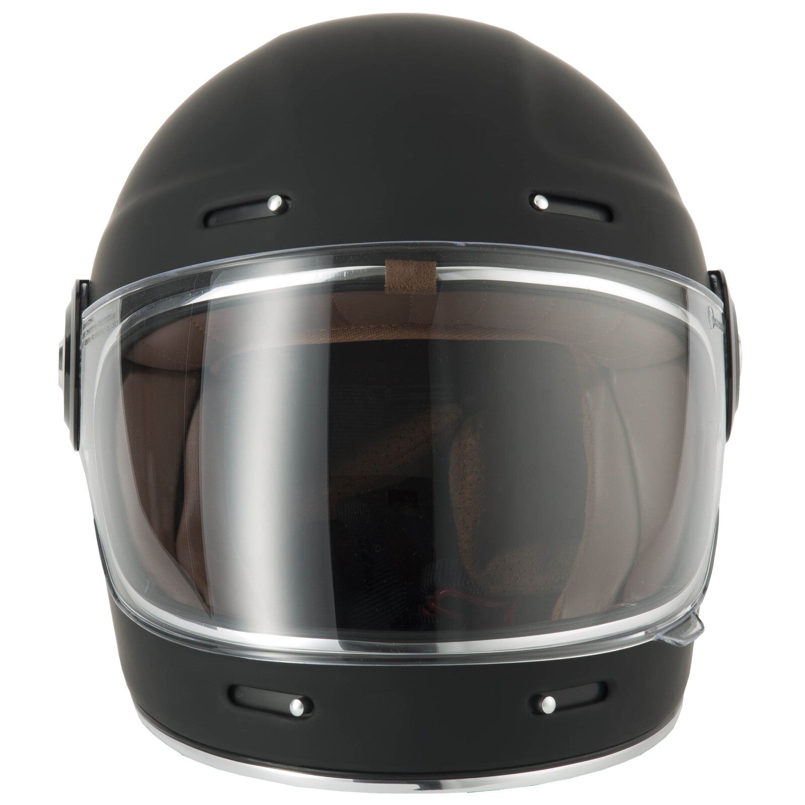 Vcan H135 Fiberlass Retro Style ECE2206 Motorcycle Motorbike Helmet Matt Black