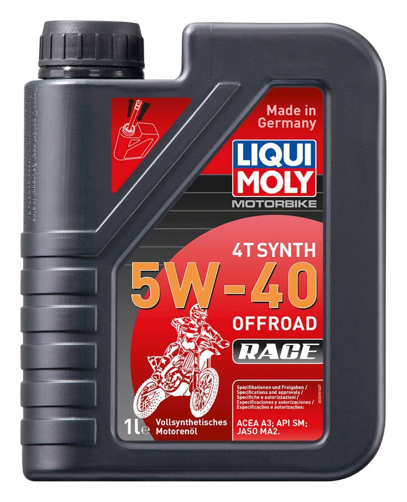 Liqui Moly 4T Fully Synthetic Offroad Race 5W-40 Motorcycle Motorbike Oil 1L