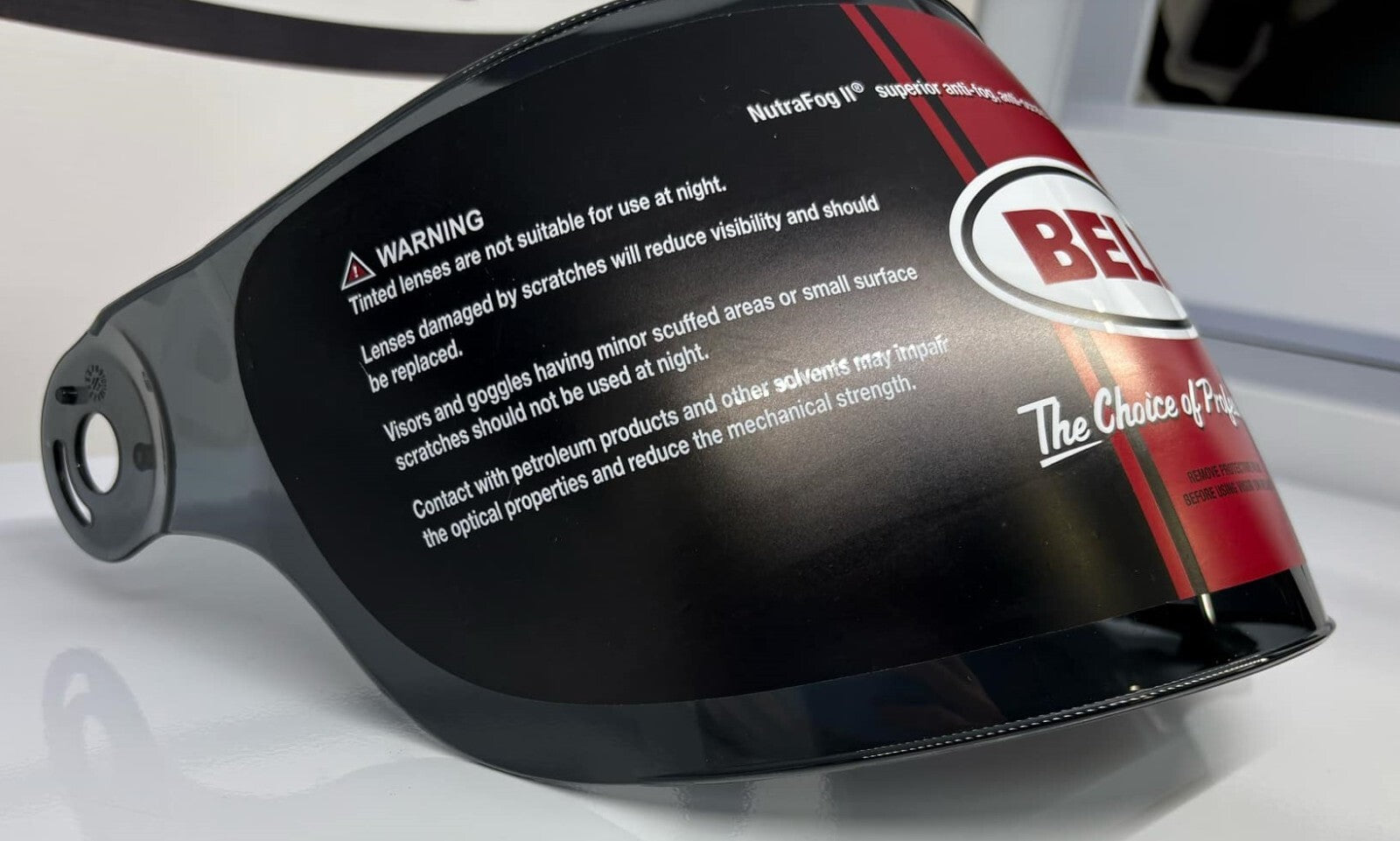 Ex-Display Bell Bullitt Flat Smoke Visor, Black Tab - P401-FS-JH Helmet Visor