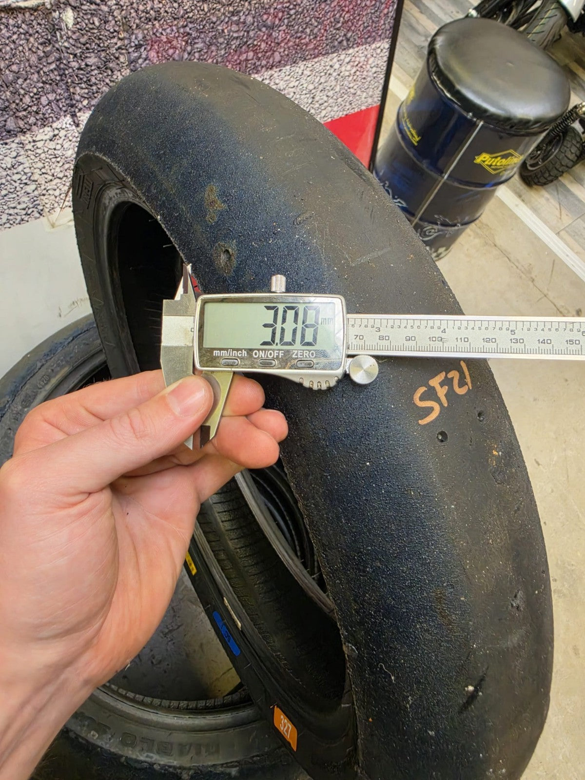 Pirelli Diablo Superbike SC1 125/70-17 Used BSB Scrub Motorcycle Tyre - SF21