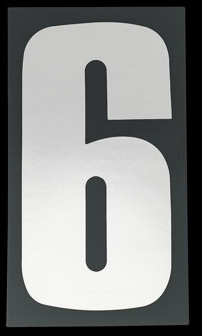 Bike It 6 Inch Motorcycle Motorbike Race Numbers - White - 10 Pack