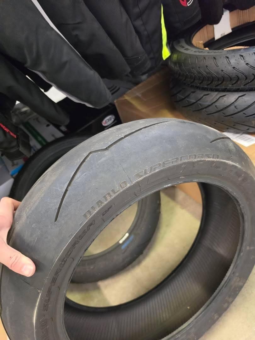Pirelli Diablo Supercorsa SP pair of good tyres, part worn 180/55-17 + 120/70-17