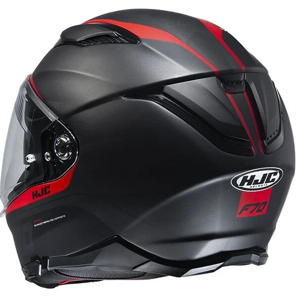 HJC F70 Feron Red Lightweight Fiberglass Full Face Motorcycle Motorbike Helmet