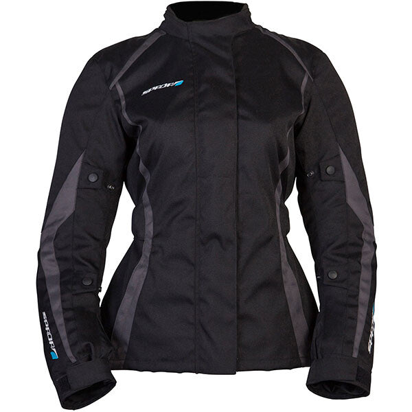Spada Planet Mens Waterproof Motorcycle Motorbike Textile Jacket - Black Grey