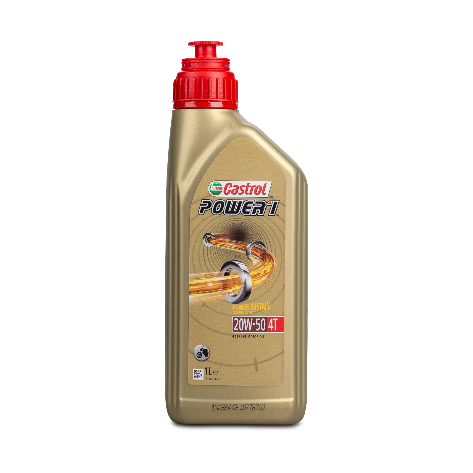Castrol Power 1 4T 20W/50 Semi Synthetic Motorcycle Motorbike Engine Oil - 1L