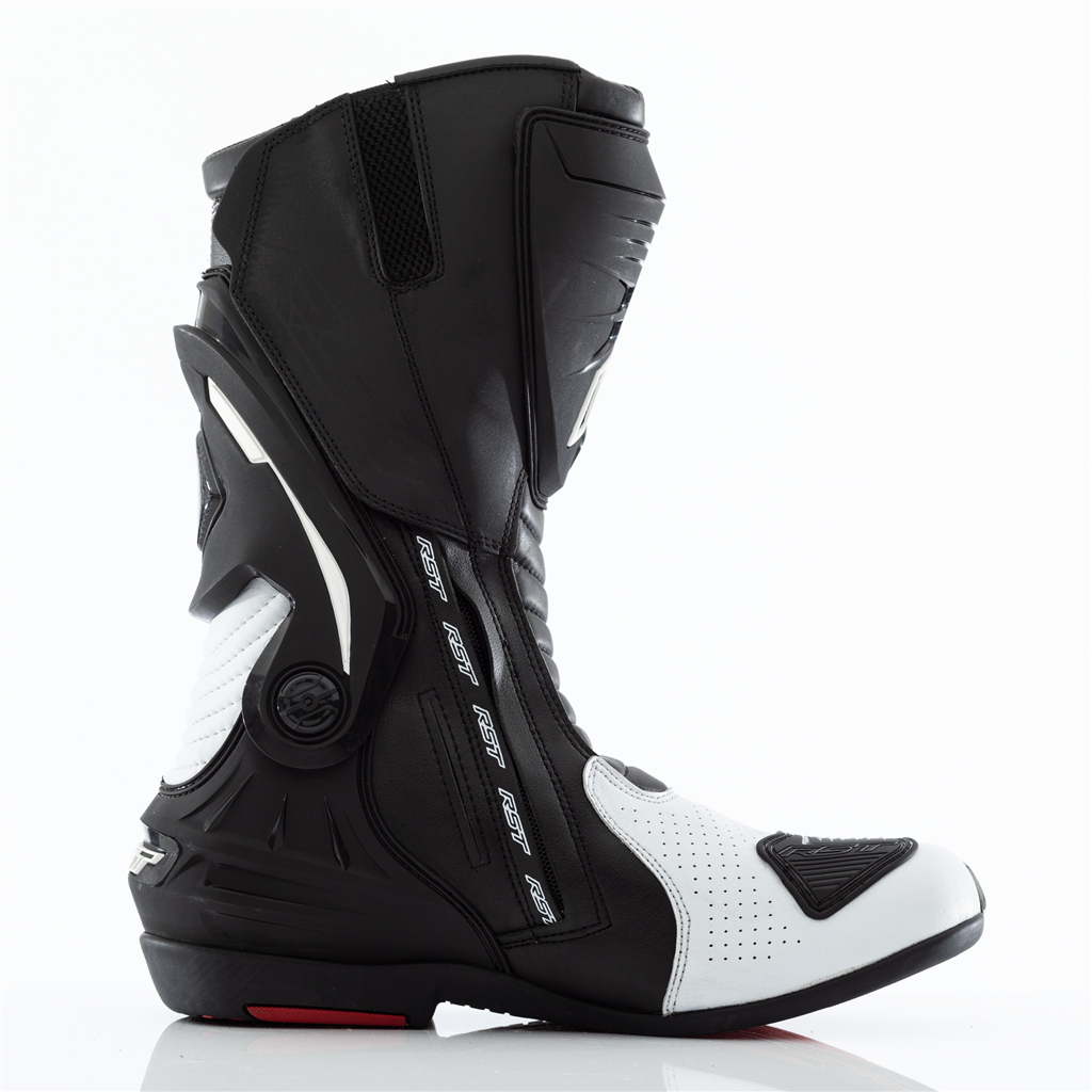 RST Tractech Evo III 3 Leather Sports Track CE Motorcycle Motorbike Boots White
