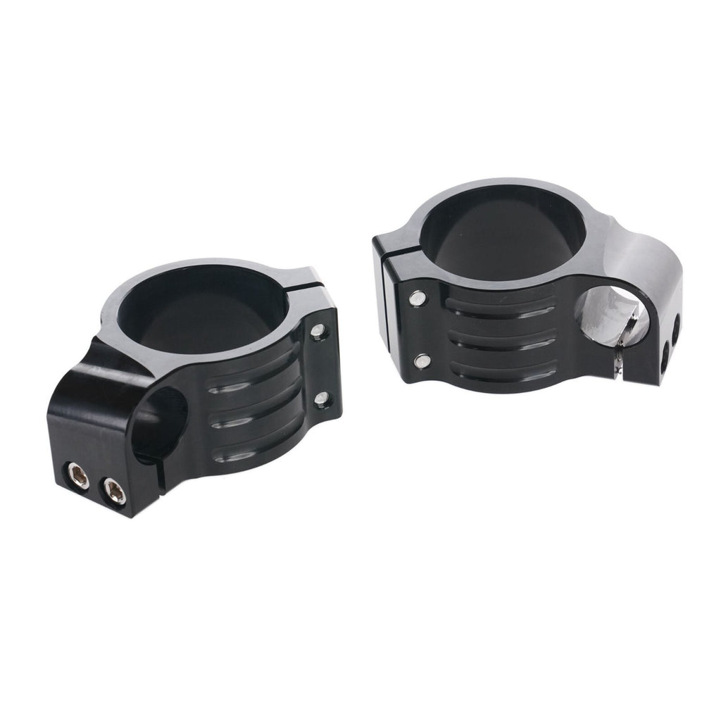 Bike It Clip-On Motorcycle Motorbike Handle Bar Kit Black - 50 MM