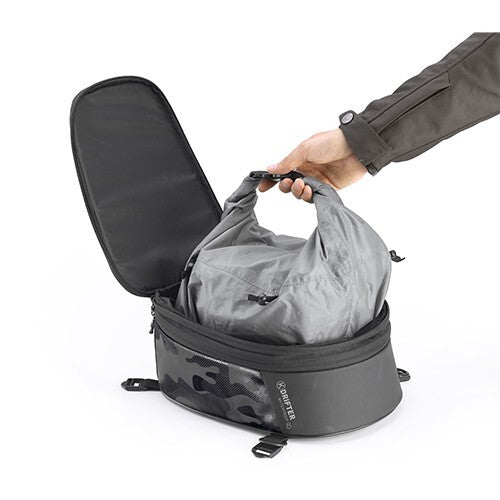 Kappa Motorcycle 9 Litre Drifter Universal Waterproof Saddle Bag Black  - DR02