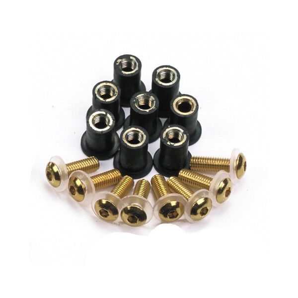 Oxford Essentials Screen Screws & Rubber Inserts Gold