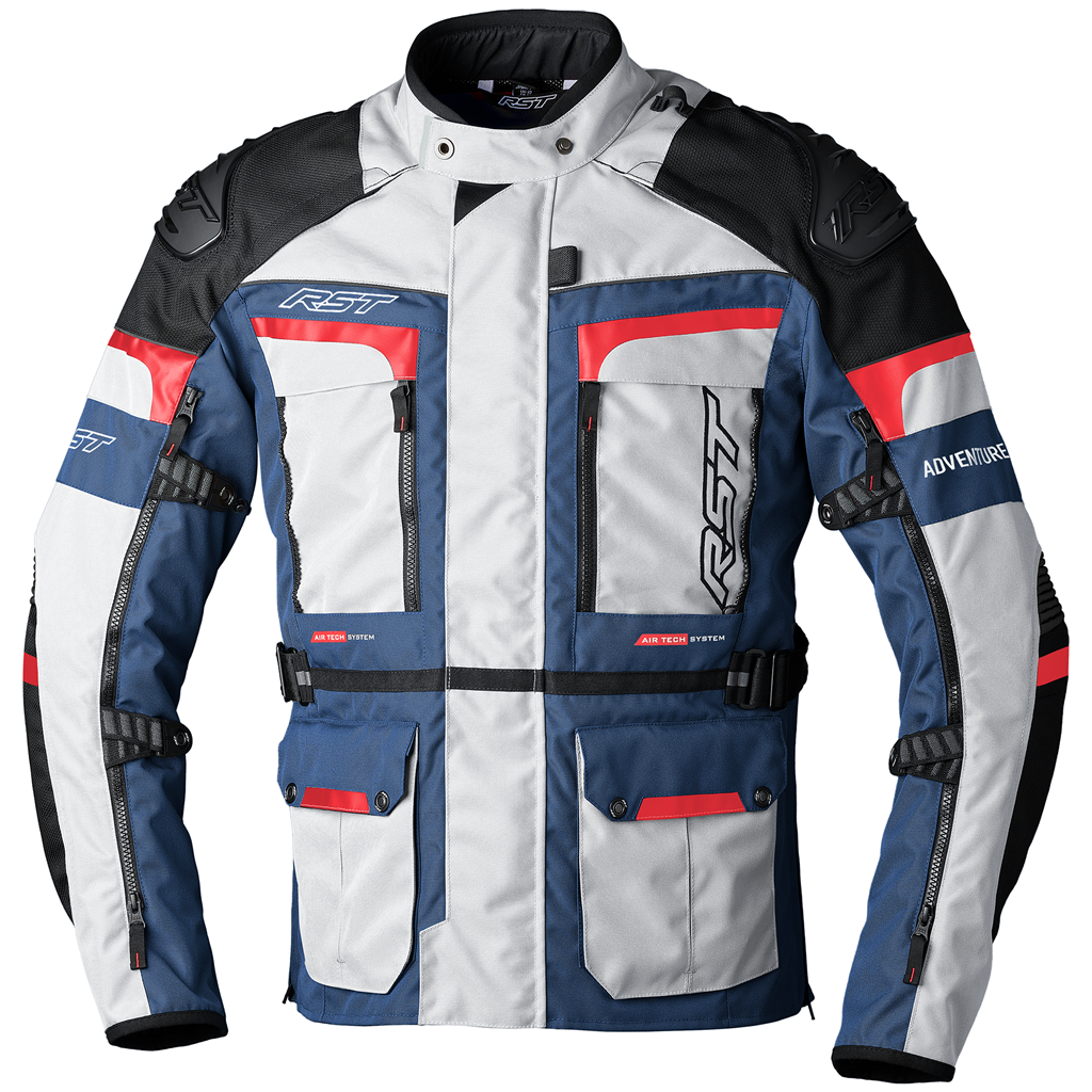 RST Pro Series Adventure-X CEAA Mens Motorcycle Motorbike Textile Jacket Silver
