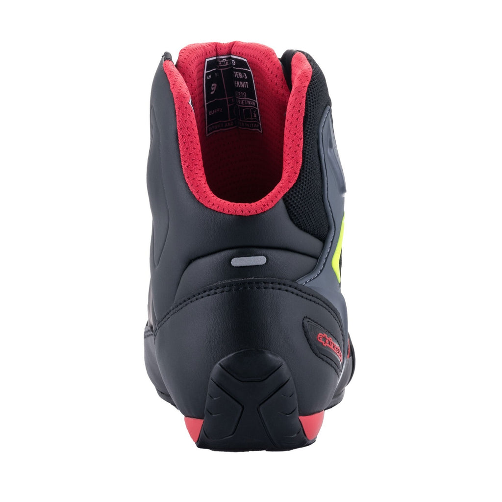 Alpinestars Faster 3 Rideknit Motorcycle Motorbike Sports Shoe Boots Black Red