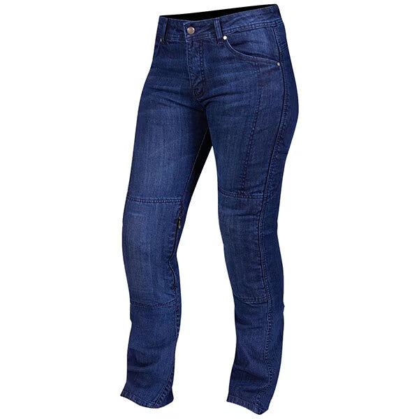 Route One Ladies Monroe Armoured Motorcycle Motorbike Jeans - Dark Blue