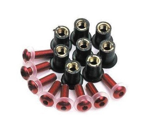 Oxford Essentials Screen Screws & Rubber Inserts Red