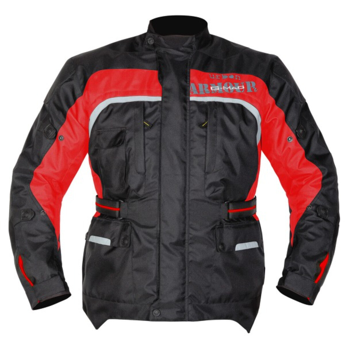 G-Mac Pilot Motorcycle Motorbike Scooter Jacket - Black Red