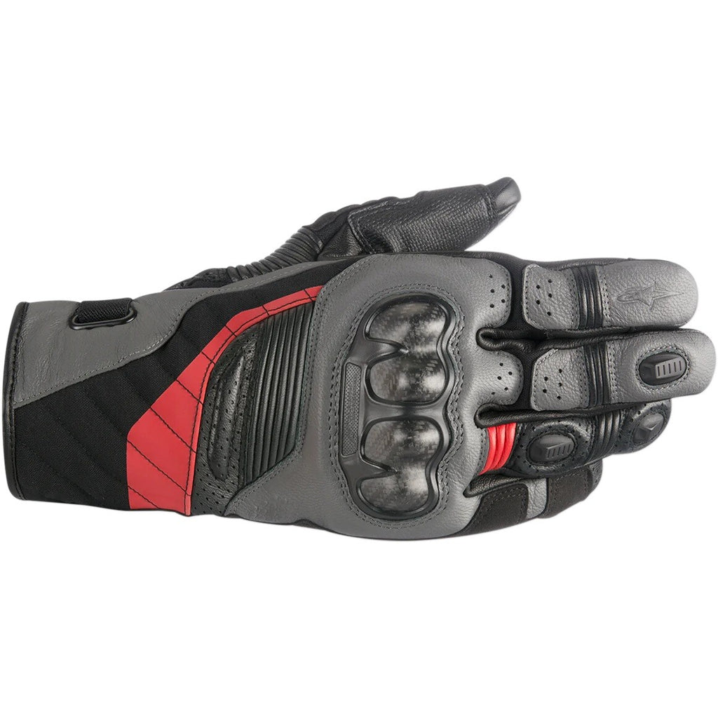 Alpinestars Belize Drystar Waterproof Motorcycle Motorbike Gloves Black Grey Red