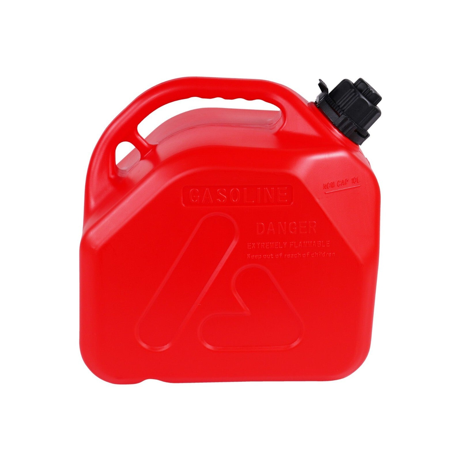 Bike IT 10 Litre Flow Control HDPE Auto Shut Off Fuel Petrol Jerry Can - Red