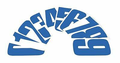Bike It 6 Inch Motorcycle Motorbike Race Numbers - Blue - 10 Pack