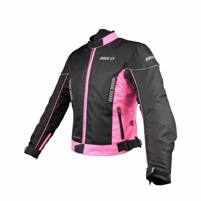Bike It Insignia Textile Ladies Waterproof CEAA Motorcycle Motorbike Jacket Pink