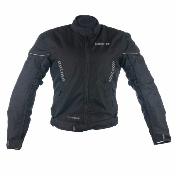 BikeIt Insignia Textile Ladies Waterproof CEAA Motorcycle Motorbike Jacket Black