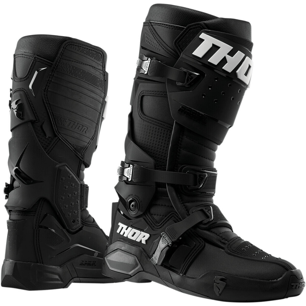 Thor Radial MX Motocross Off Road Motorcycle Motorbike Boots - Black