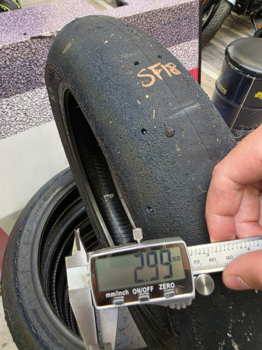 Pirelli Diablo Superbike SC1 125/70-17 Used BSB Scrub Motorcycle Tyre - SF18