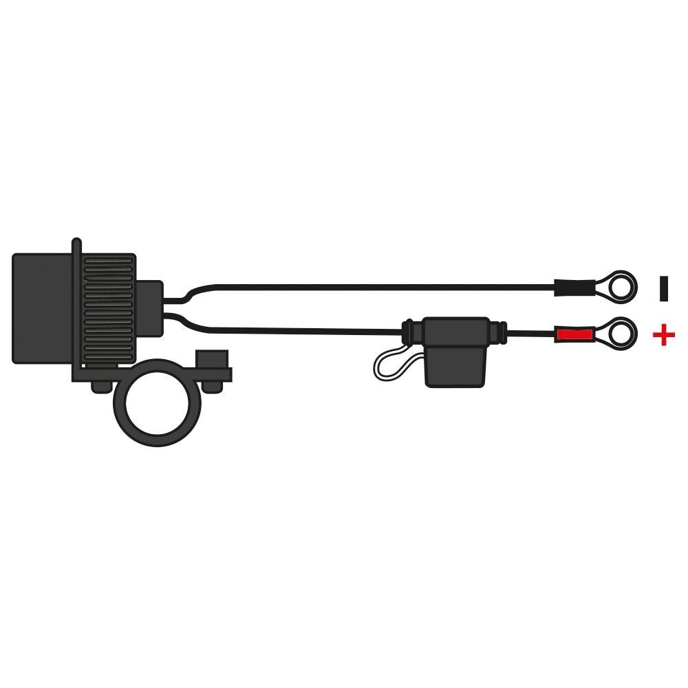 Oxford Weatherproof Accessory Plug socket & 10amp fused 1.2mtr loom EL101